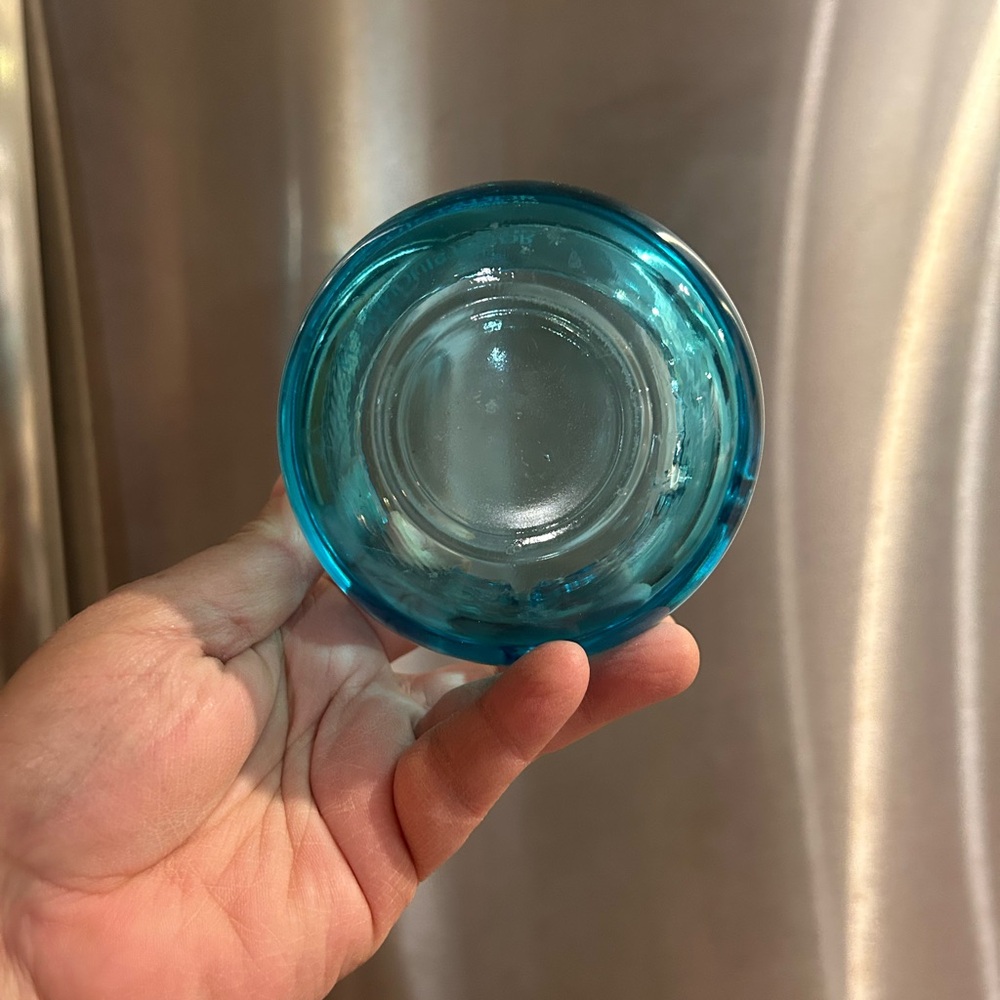 El Conquistador Blue Glass Bowl Ashtray - Picture 2 of 4